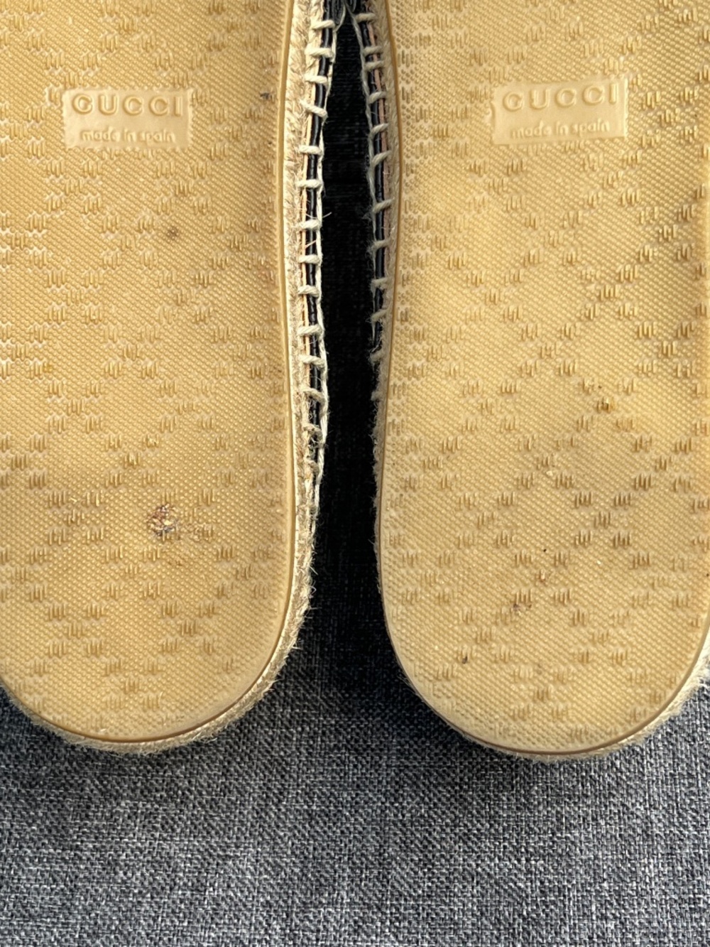 Gucci Microguccissima Signature Espadrilles 37 7 7.5 Calfskin Black Leather Shoe - Picture 16 of 16